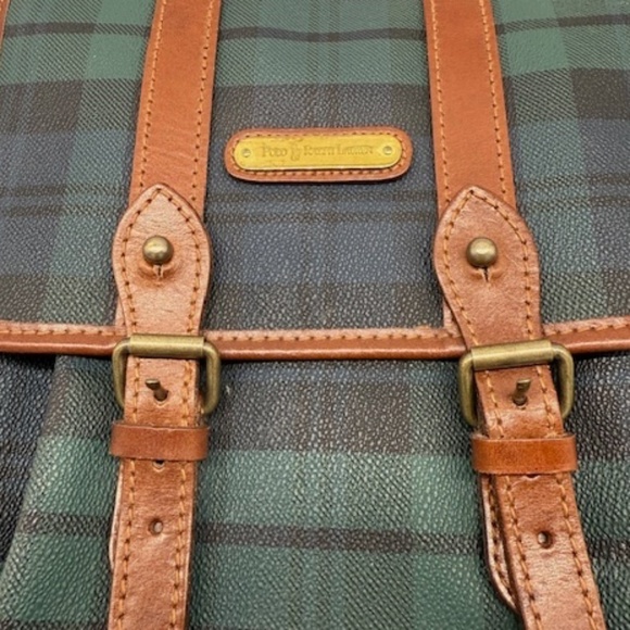 Vintage Polo Ralph Lauren Black Watch Plaid Back Pack~Vintage~Retro~Classic - Picture 6 of 8